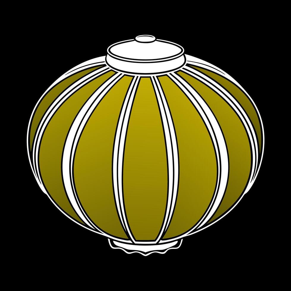 A golden and white ball with a black background vector