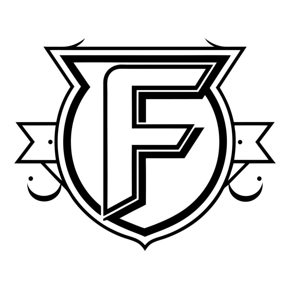 creative letter f, small size logo design, illustration line art vector