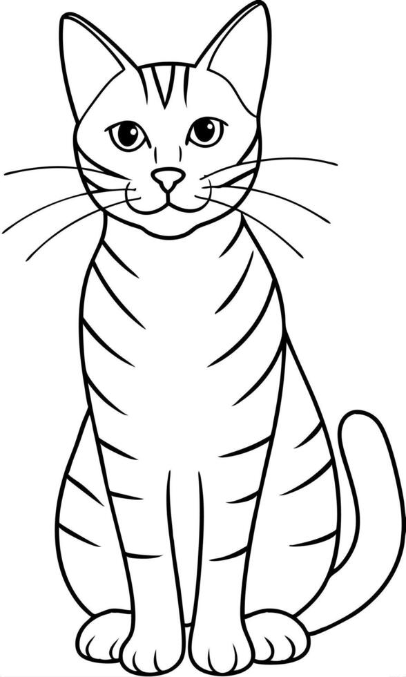 gato, illustration line art vector
