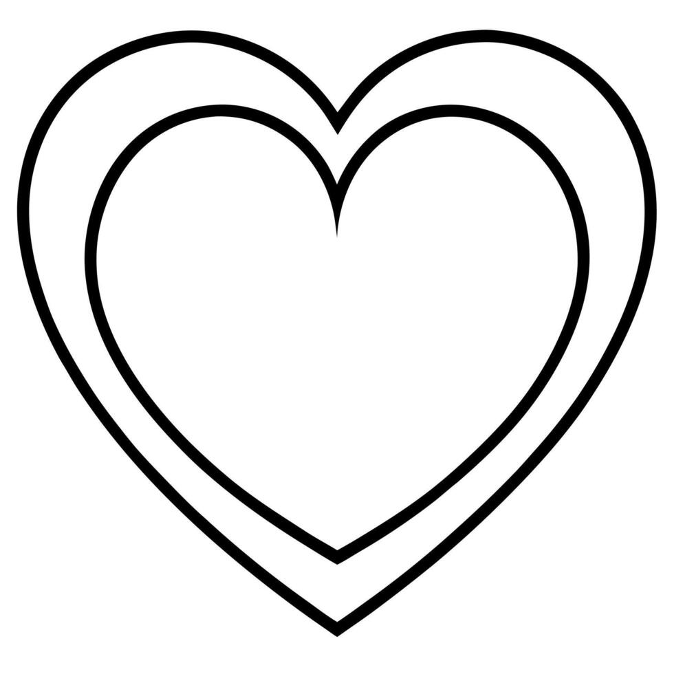 corazon, illustration line art vector