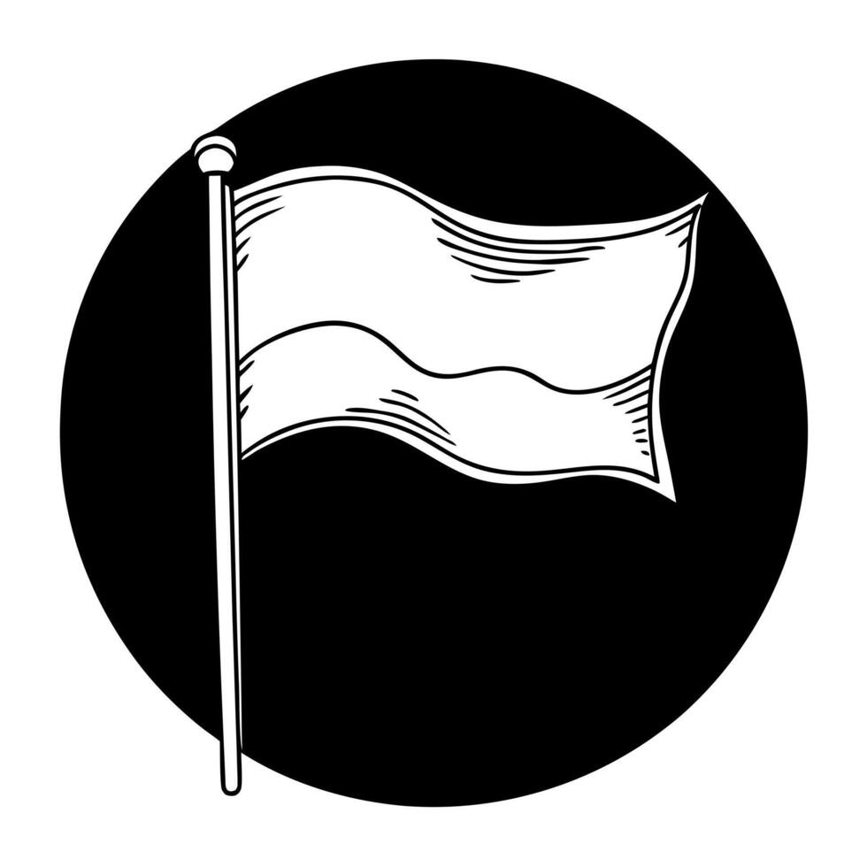 flag, illustration line art vector