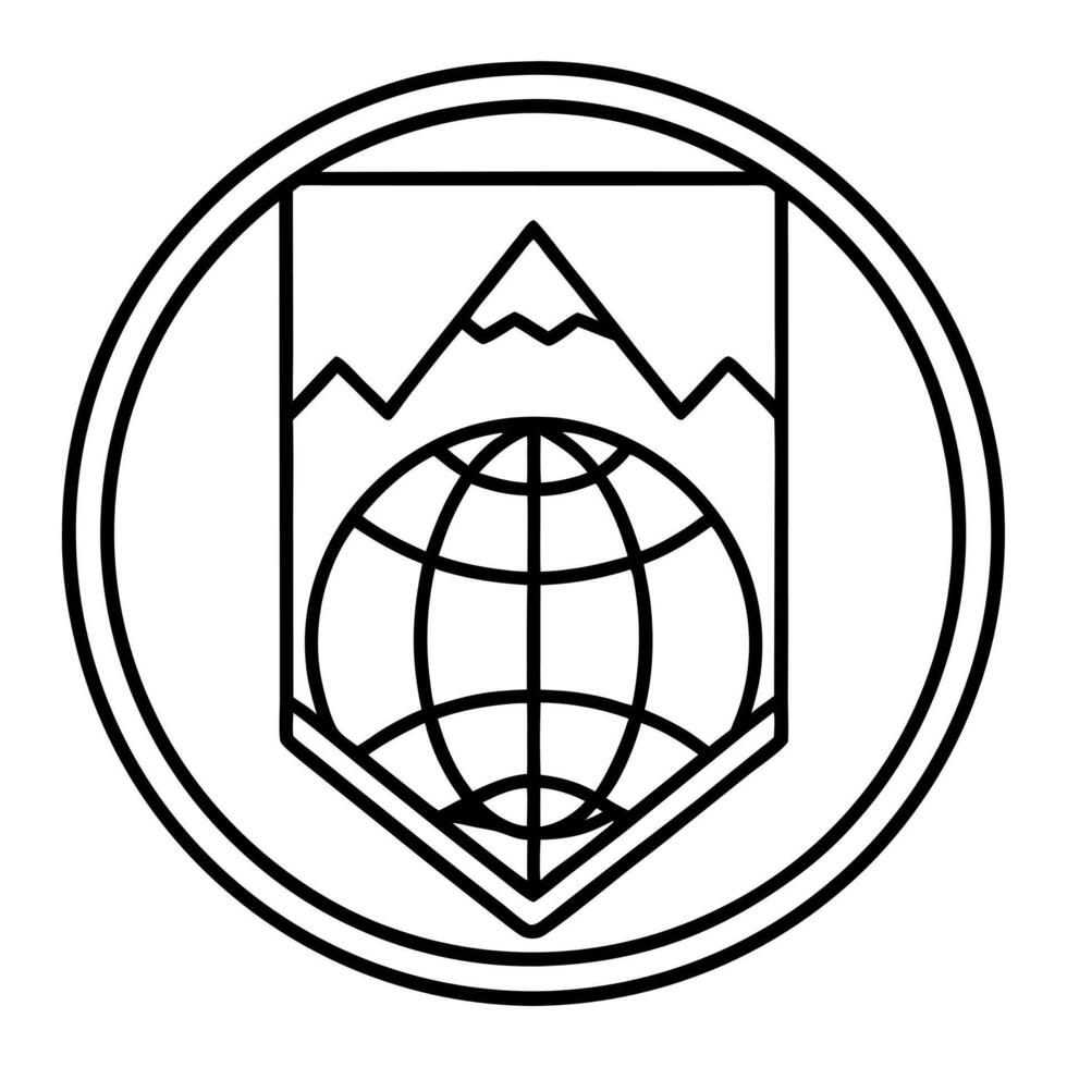 logo obtaining a passport, illustration line art vector