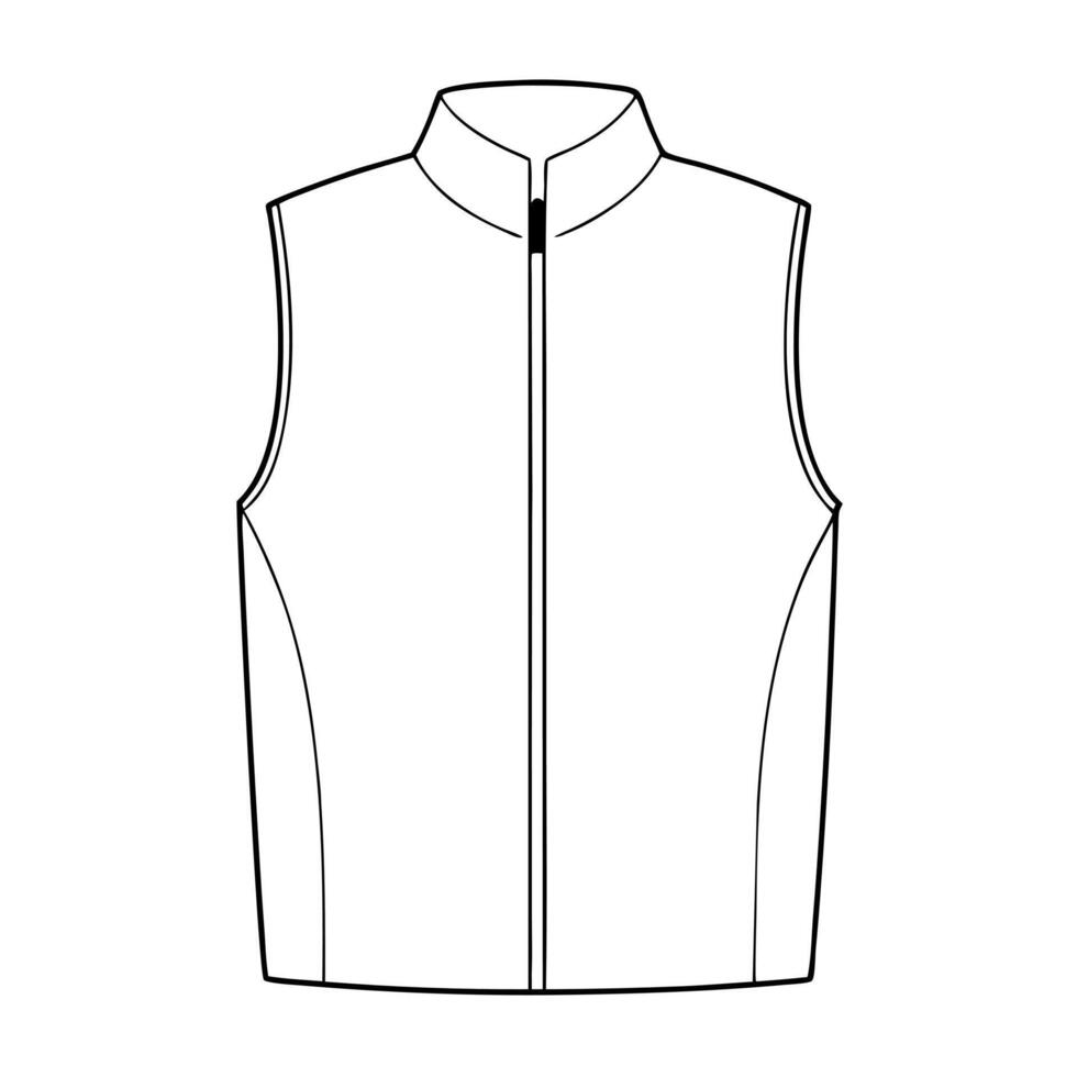 softshell - vest, illustration line art vector