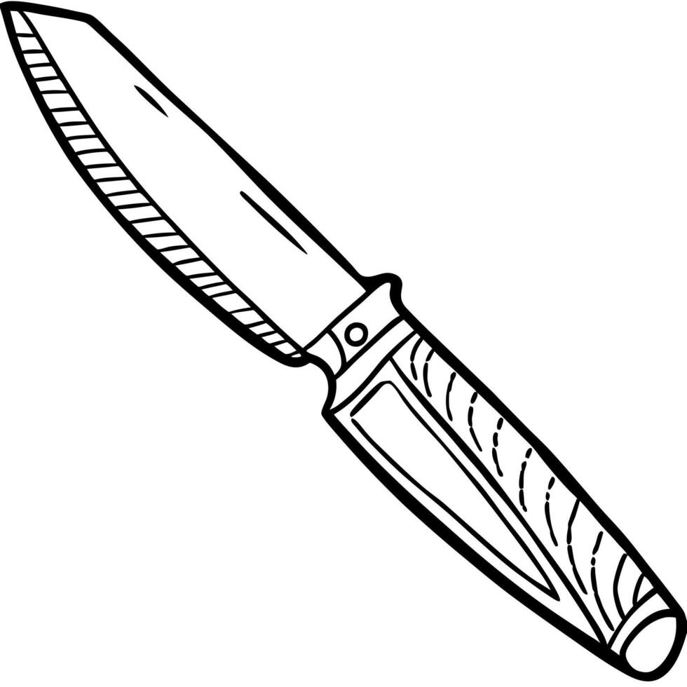 the knife, illustration line art vector