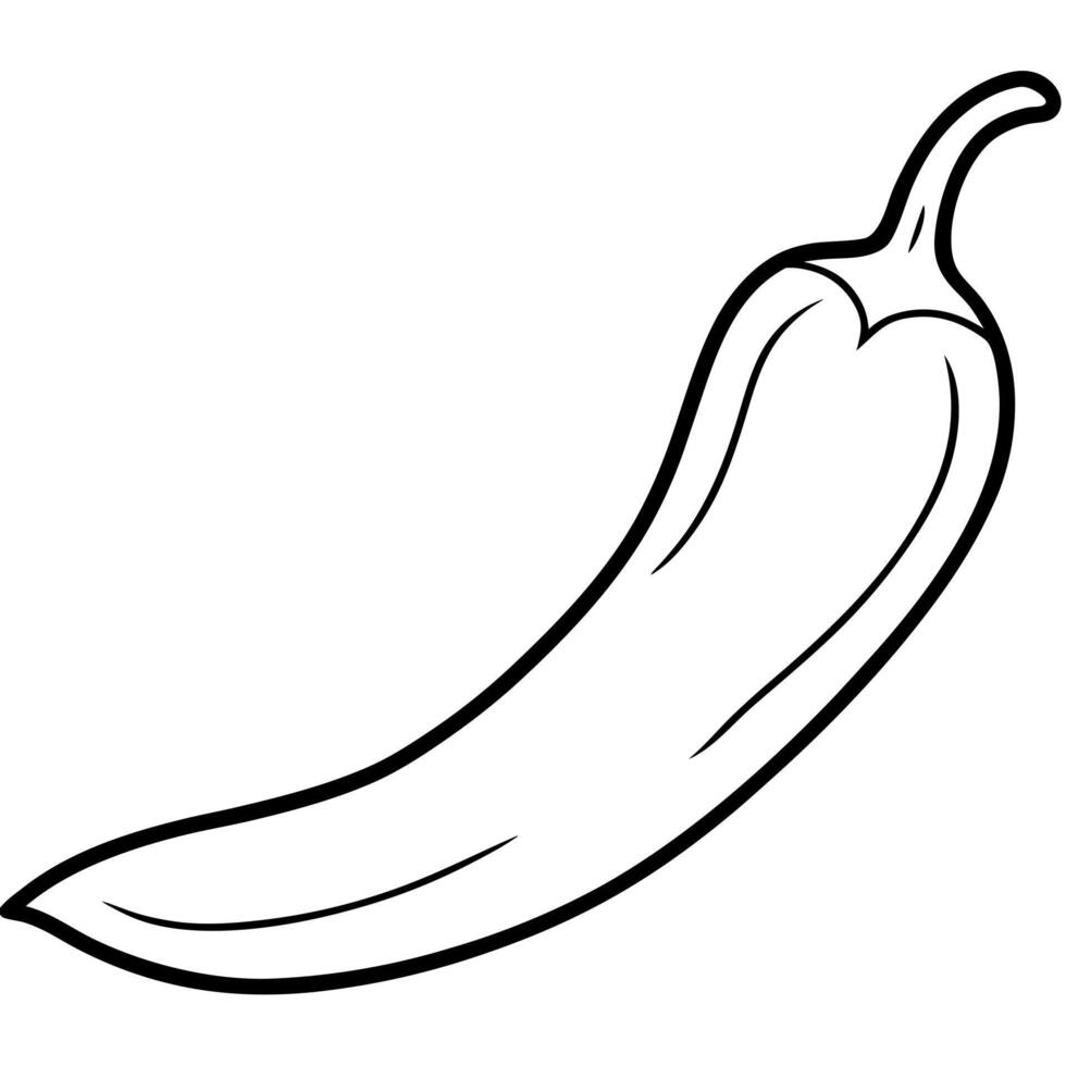 3d rendering of dynamic chili pepper with white background, illustration line art vector