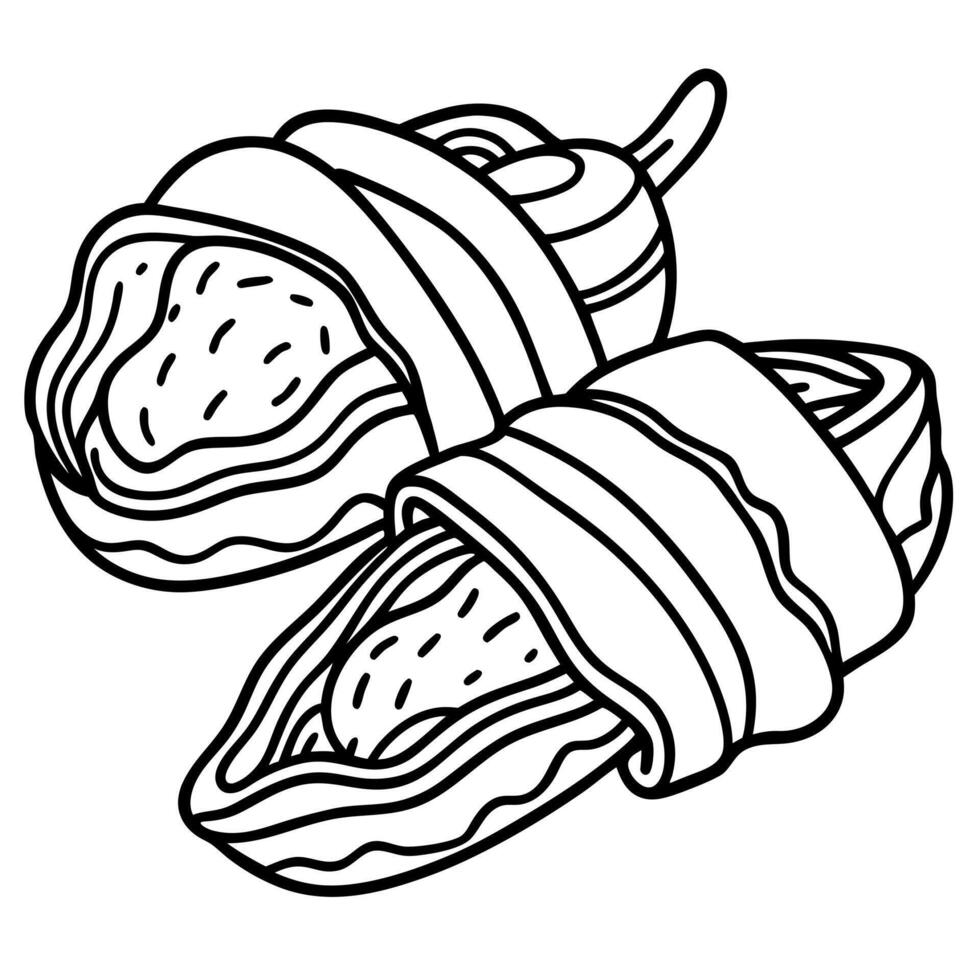 deliciously sizzling bacon wrapped dates crispy texture sweet perfect appetizer any gathering vector