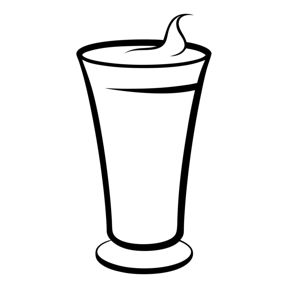 beverage, illustration line art vector