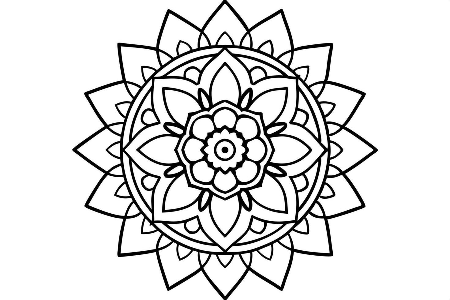 a mandala inspired by ancient indian art, using traditional patterns and vibrant colors, vector