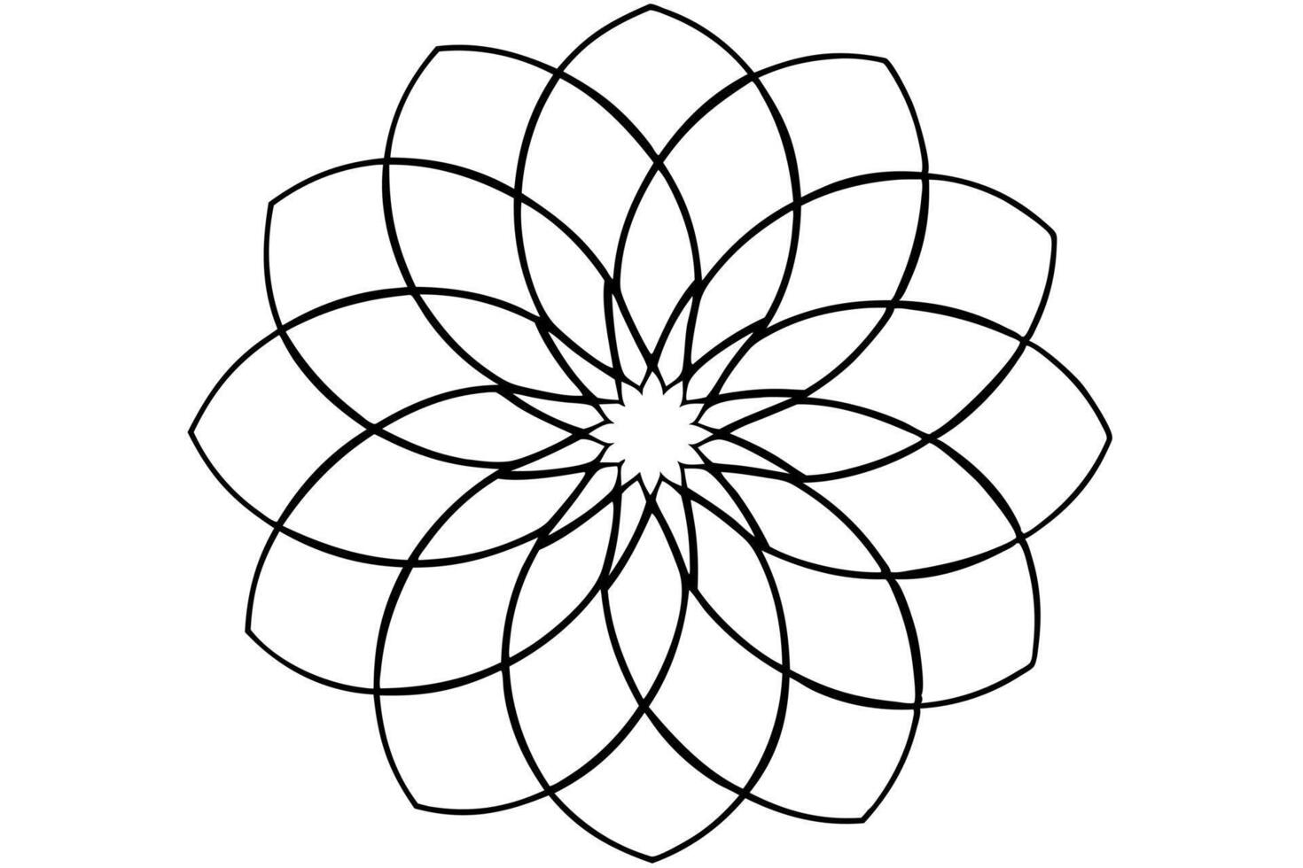 repeating circular designs, often used in background, illustration line art vector