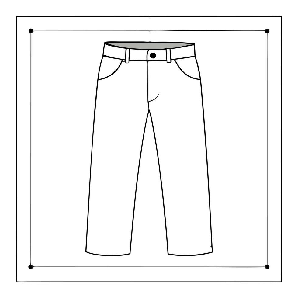pants, illustration line art vector