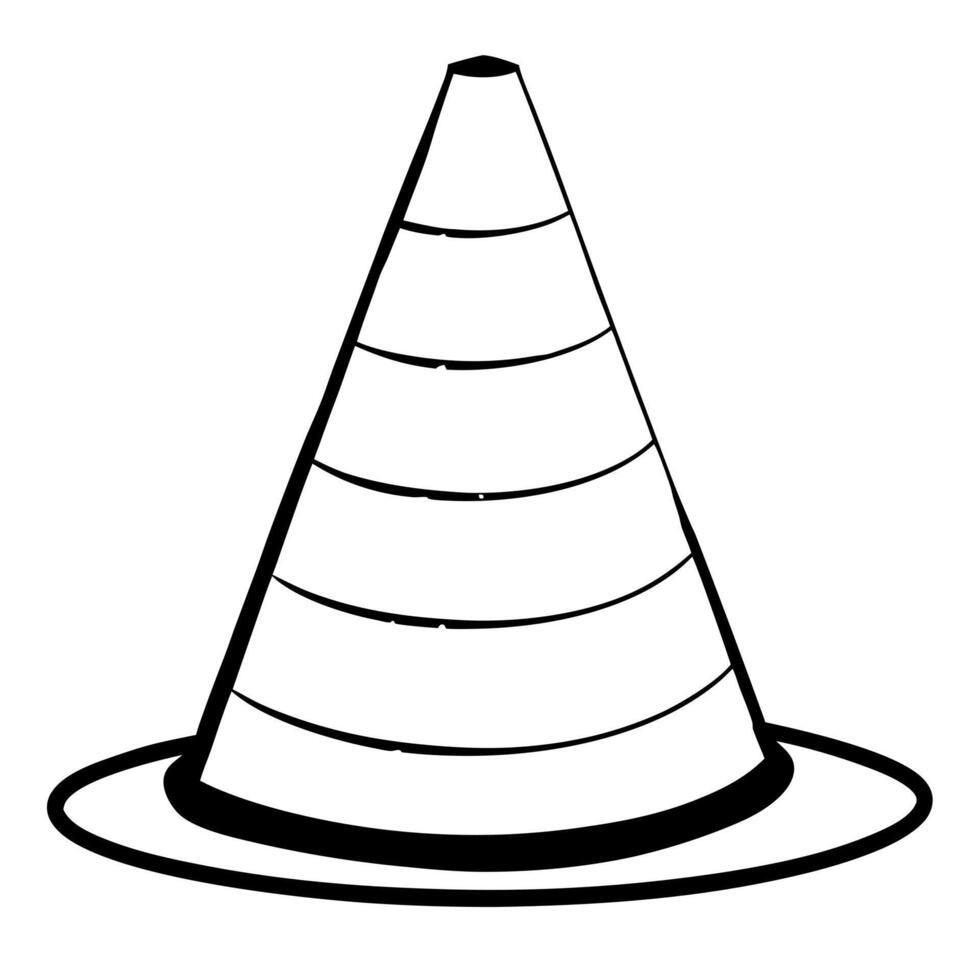 cone, illustration line art vector