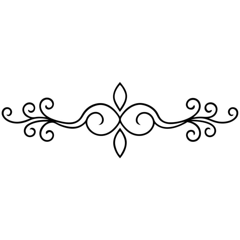 ornamentals hand drawn types of dividers, illustration line art vector