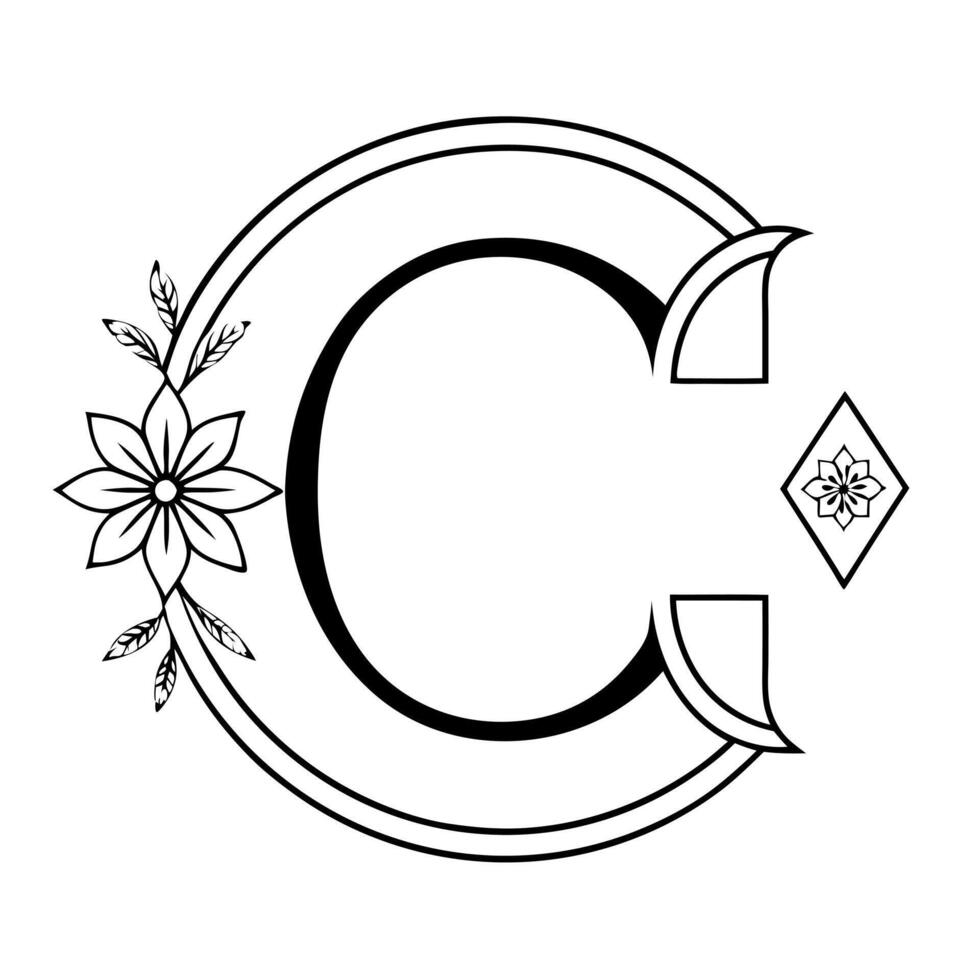 a modern logo featuring the letter c focus on a minimalist design with geometric shapes and vector