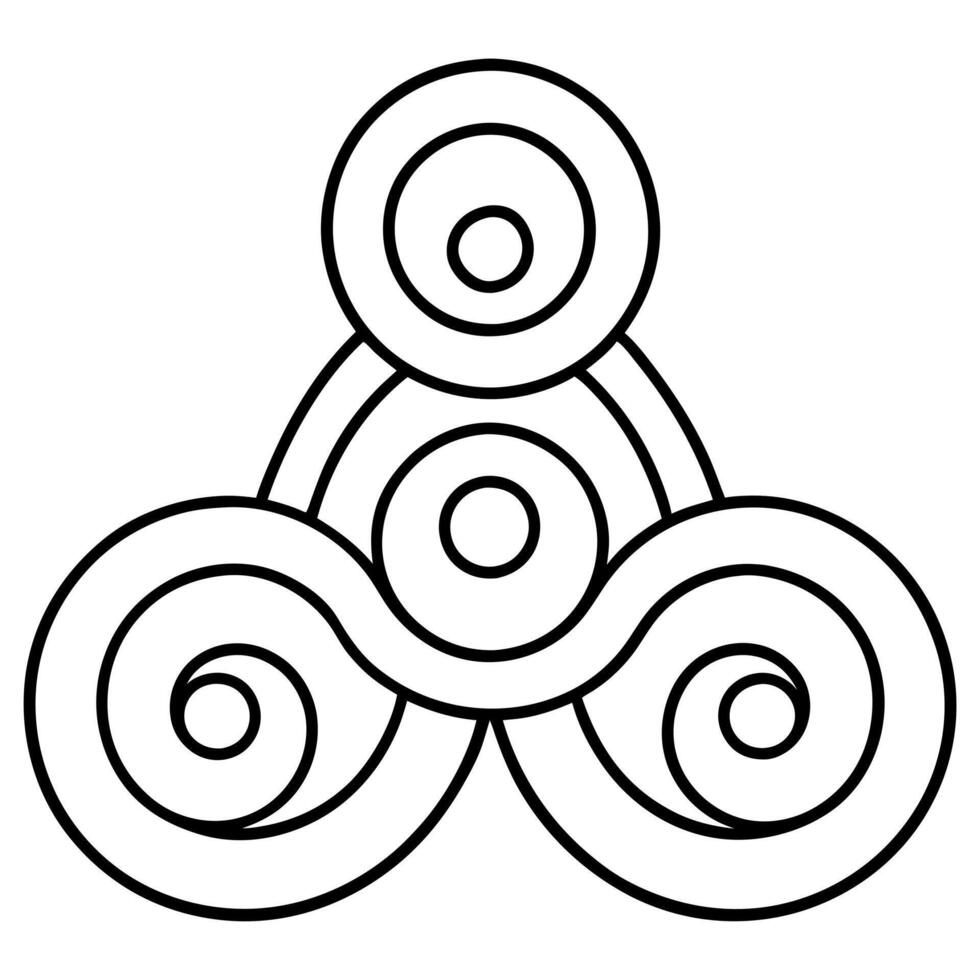 triskelion, illustration line art vector