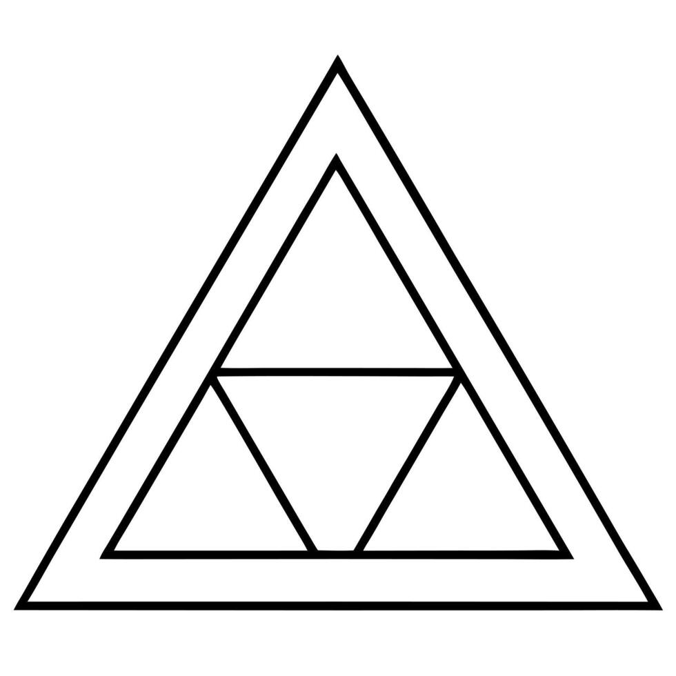 triangles, illustration line art vector