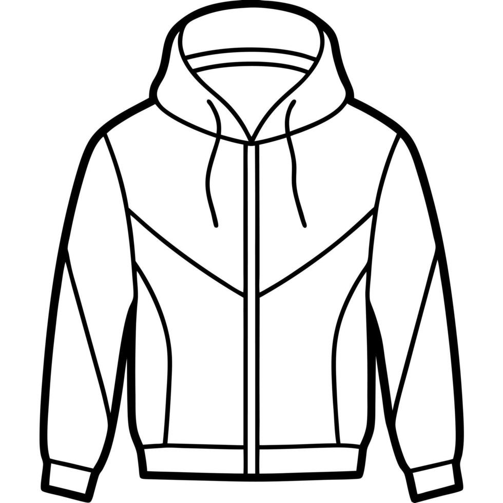 nike tech fleece windrunner, illustration line art vector