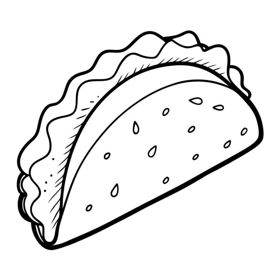 quesadilla, illustration line art vector