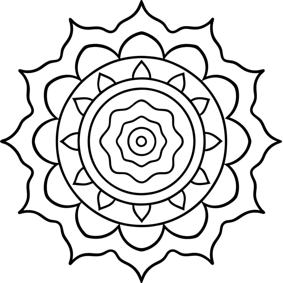 water mandala a mandala with water elements like ripples, droplets, and flowing lines, vector