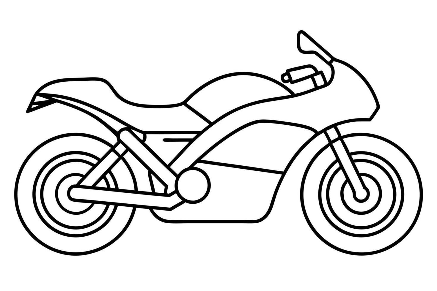 4v motorbike modify new version, illustration line art vector