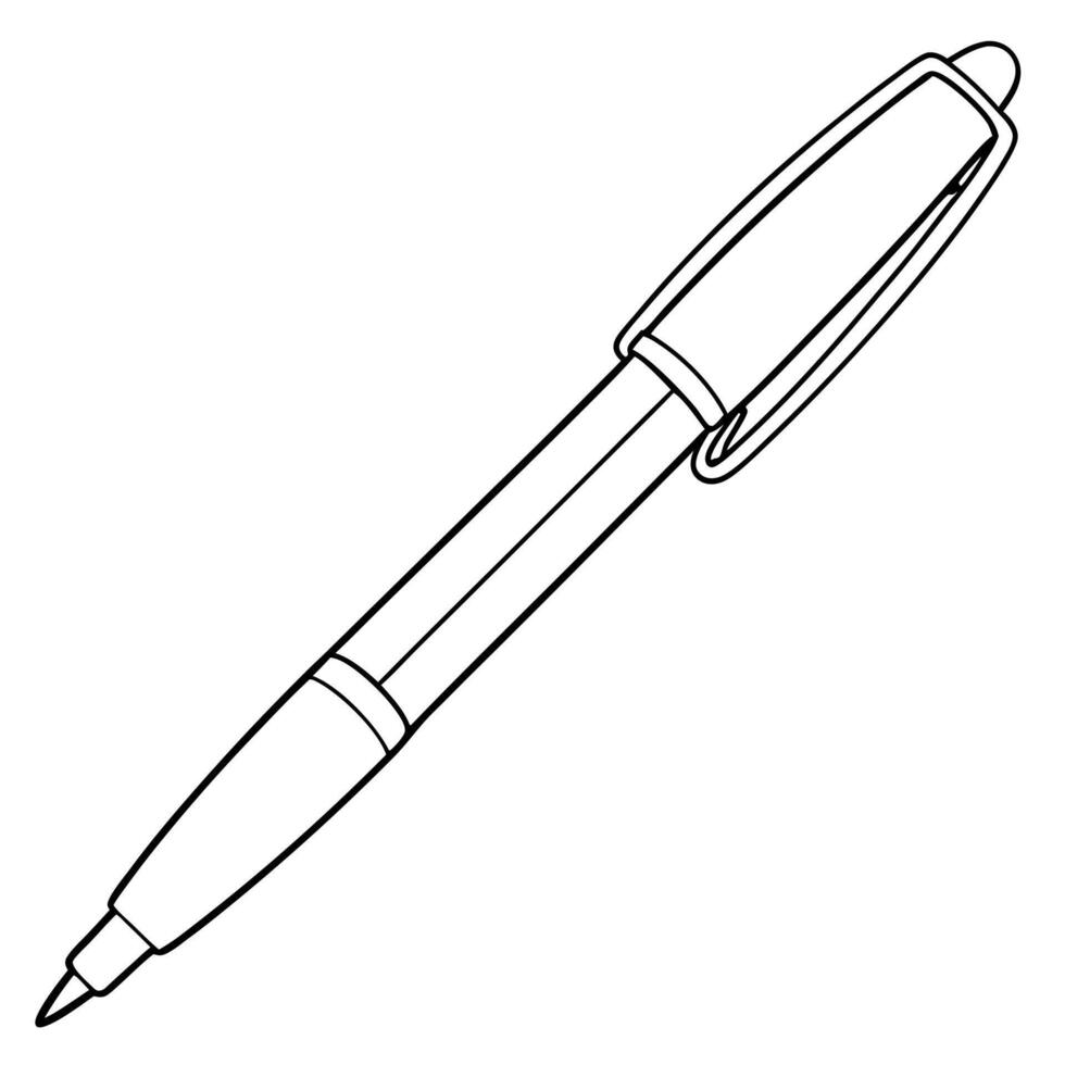 pen, illustration line art vector