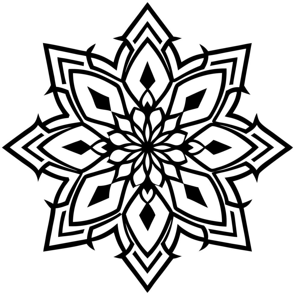 3d rendering of dynamic and modern ornament decorative pattern in oriental style mandala design vector