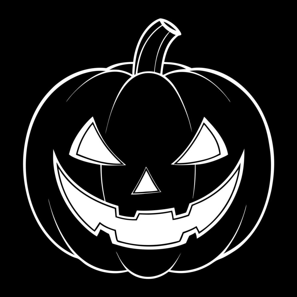 jack-o-lantern, illustration line art vector