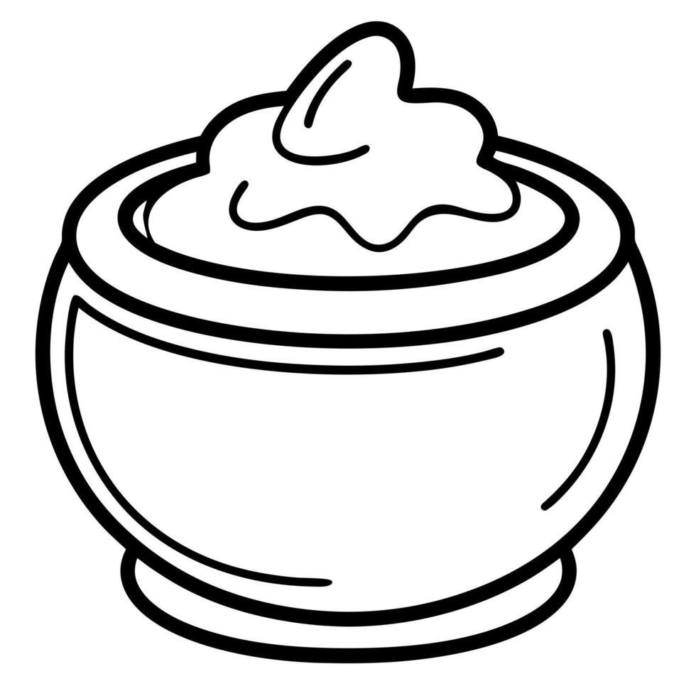 cajeta, illustration line art vector
