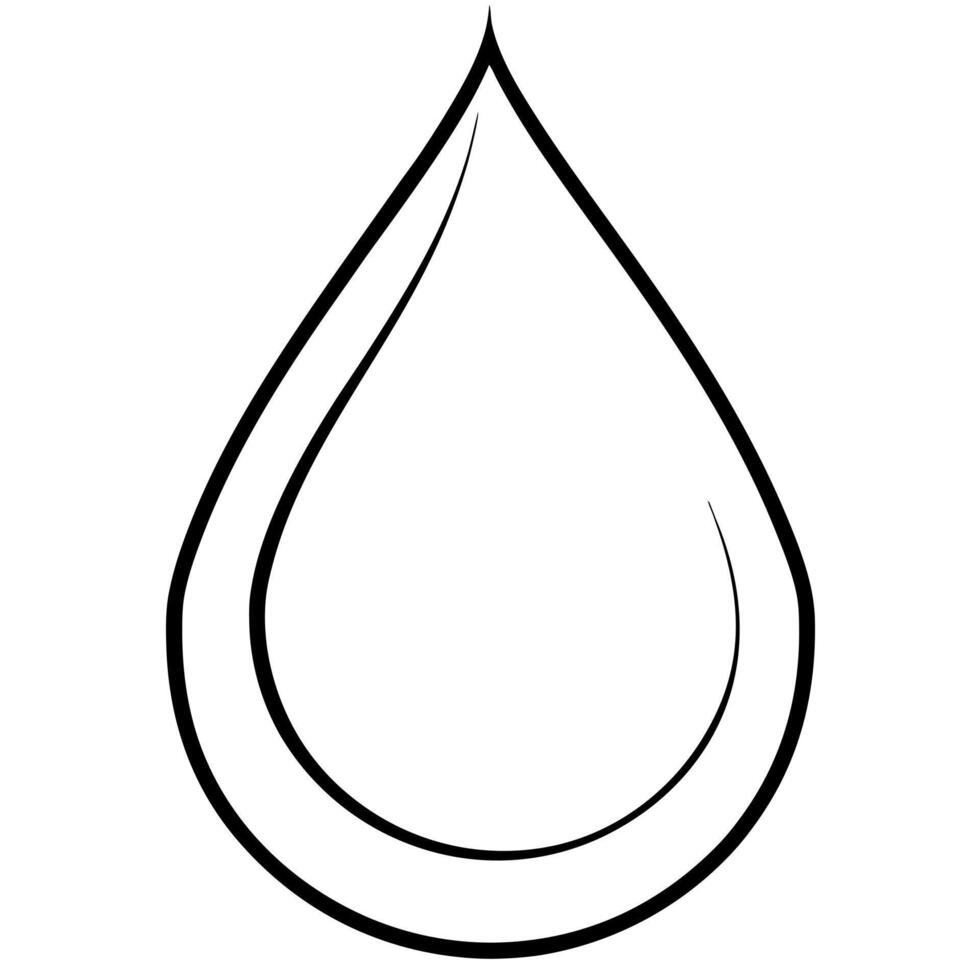 water drop, illustration line art vector