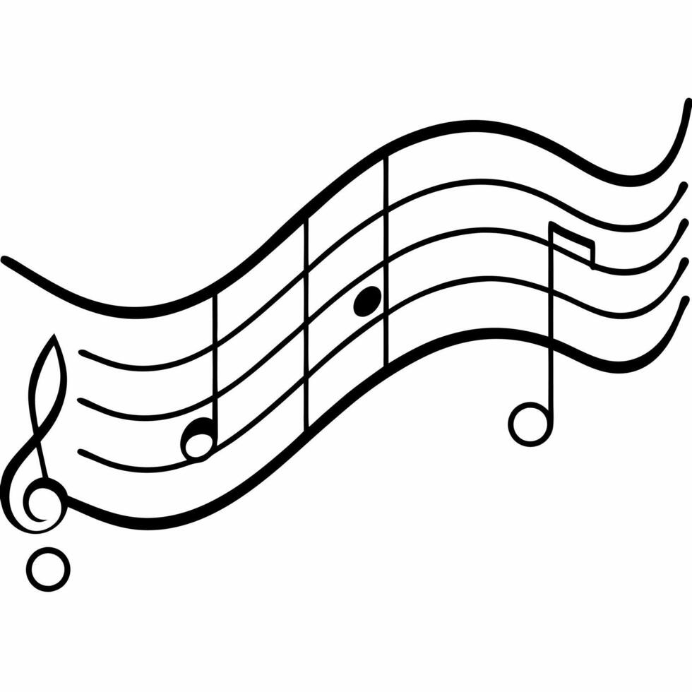 music, illustration line art vector