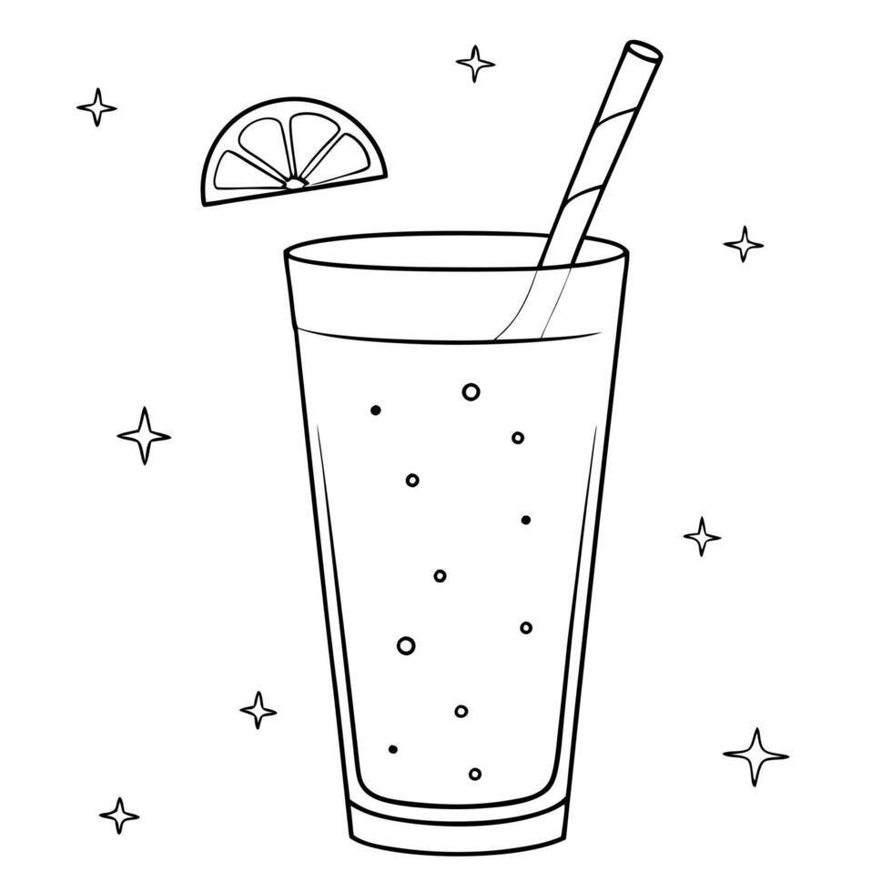 beverage, illustration line art vector