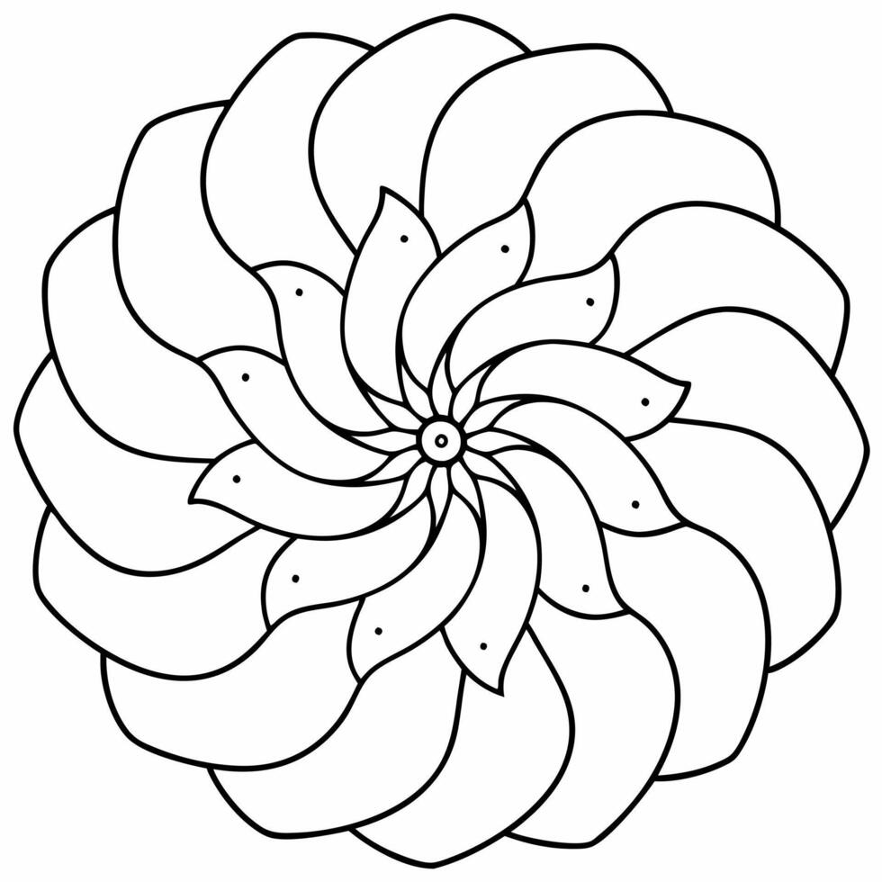 a mandala featuring an aurora borealis-inspired design with swirling patterns and shapes, vector