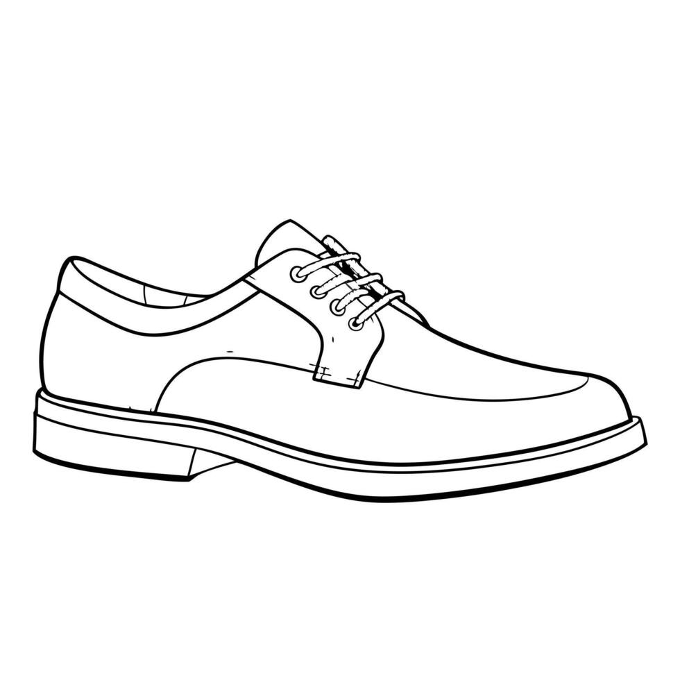 shoes, illustration line art vector