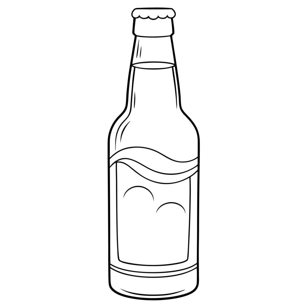 beer, illustration line art vector