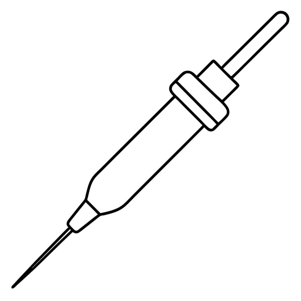 electric test probe, illustration line art vector
