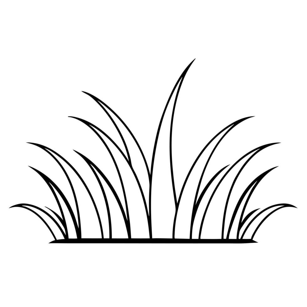 grass, illustration line art vector