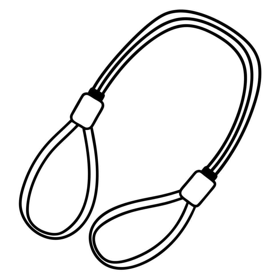 resistance bands on a white background, illustration line art vector