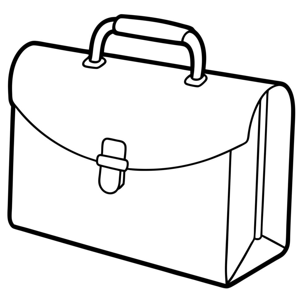 briefcase, illustration line art vector