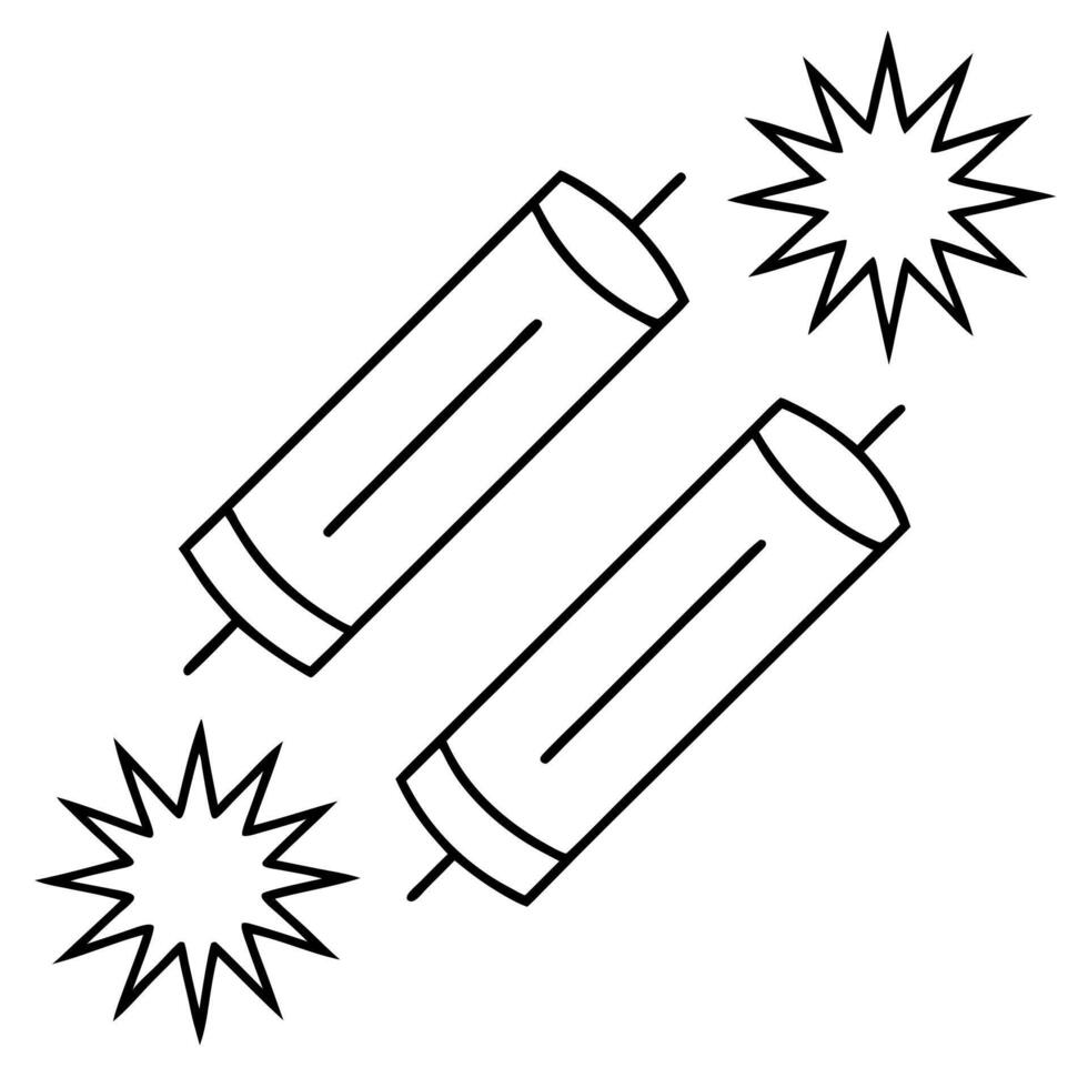 simple diwali crackers patterns, illustration line art vector