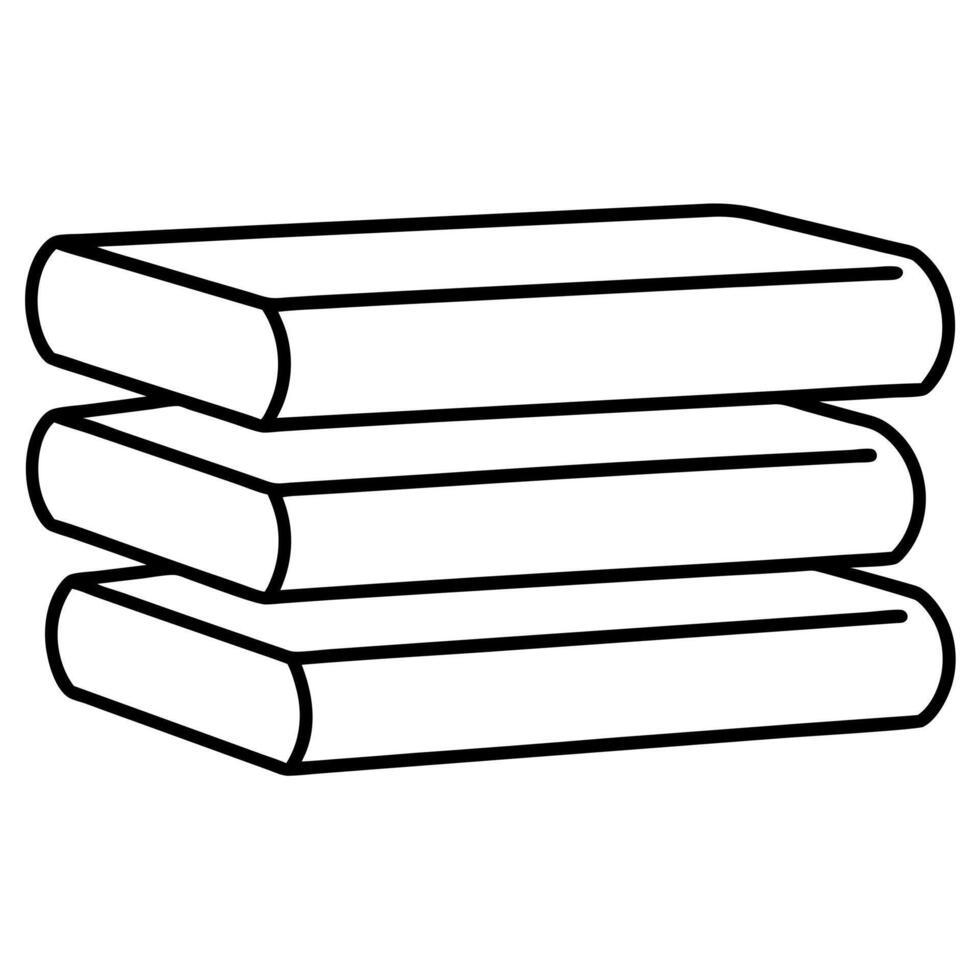 books, illustration line art vector