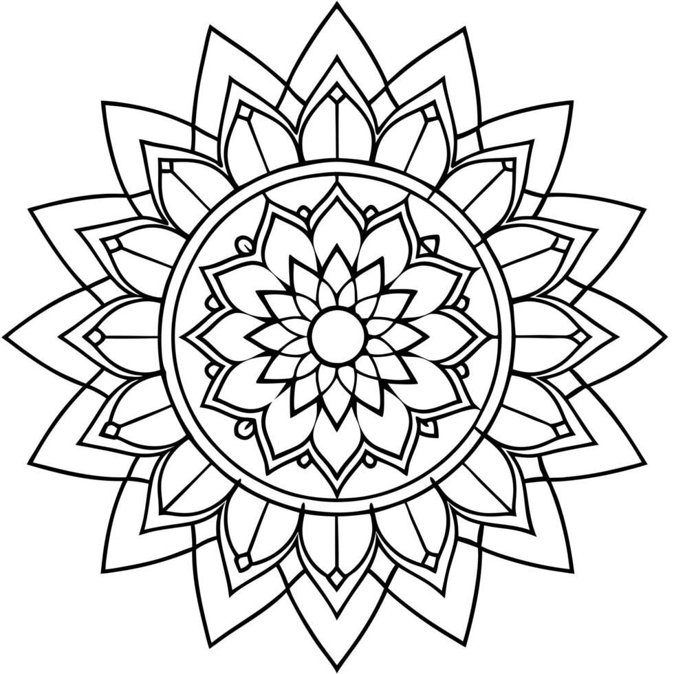 an intricate, symmetrical mandala design with detailed geometric patterns the mandala vector