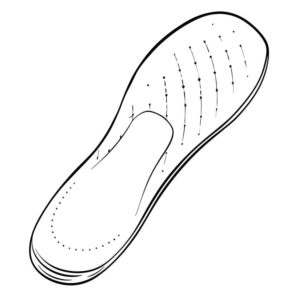 insole, illustration line art vector