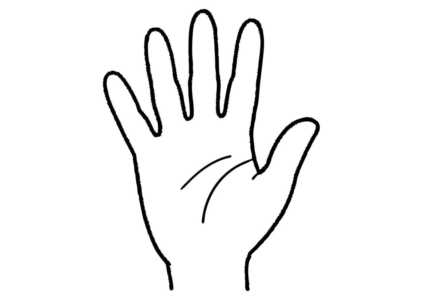 hand, illustration line art vector