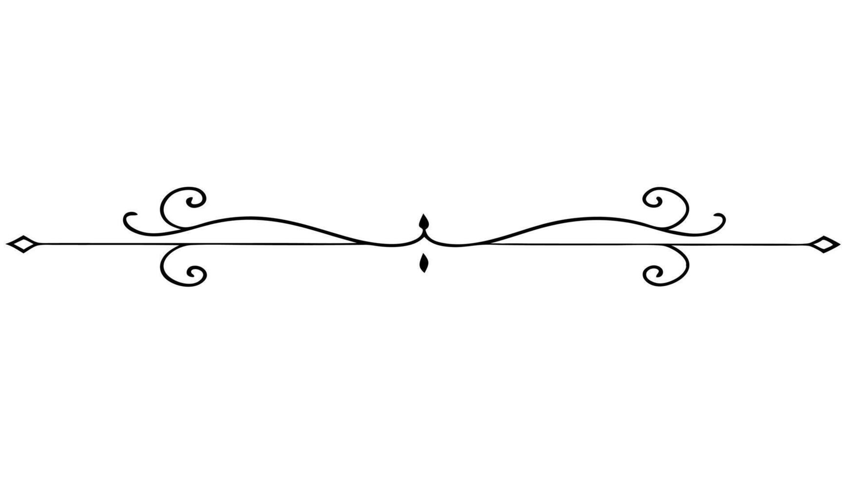 a set of decorative elements for the design of page dividers, borders, symmetrical, and other vector