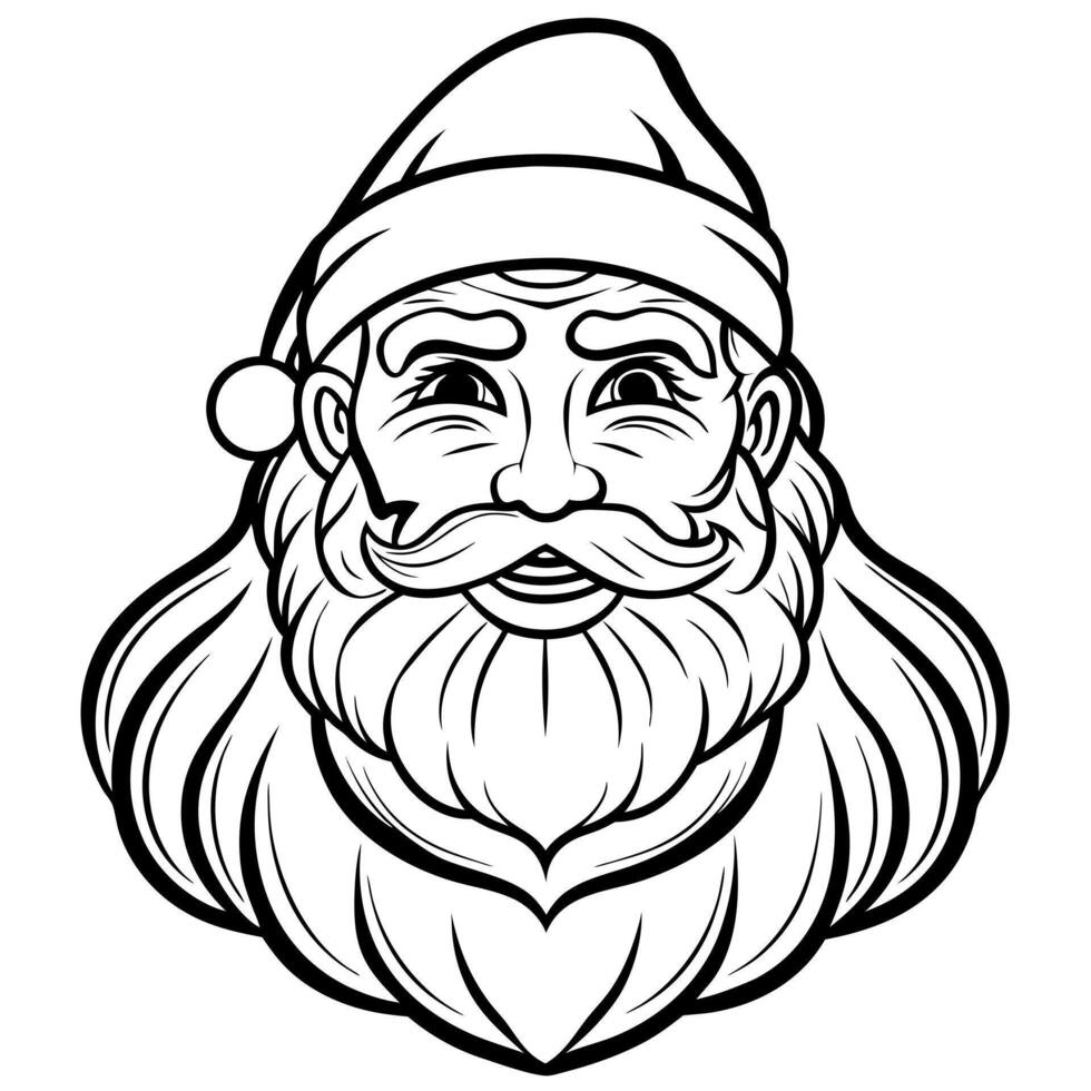 santa claus, christmas, bold line, detail line, simplify color, sharp line, full body, vector