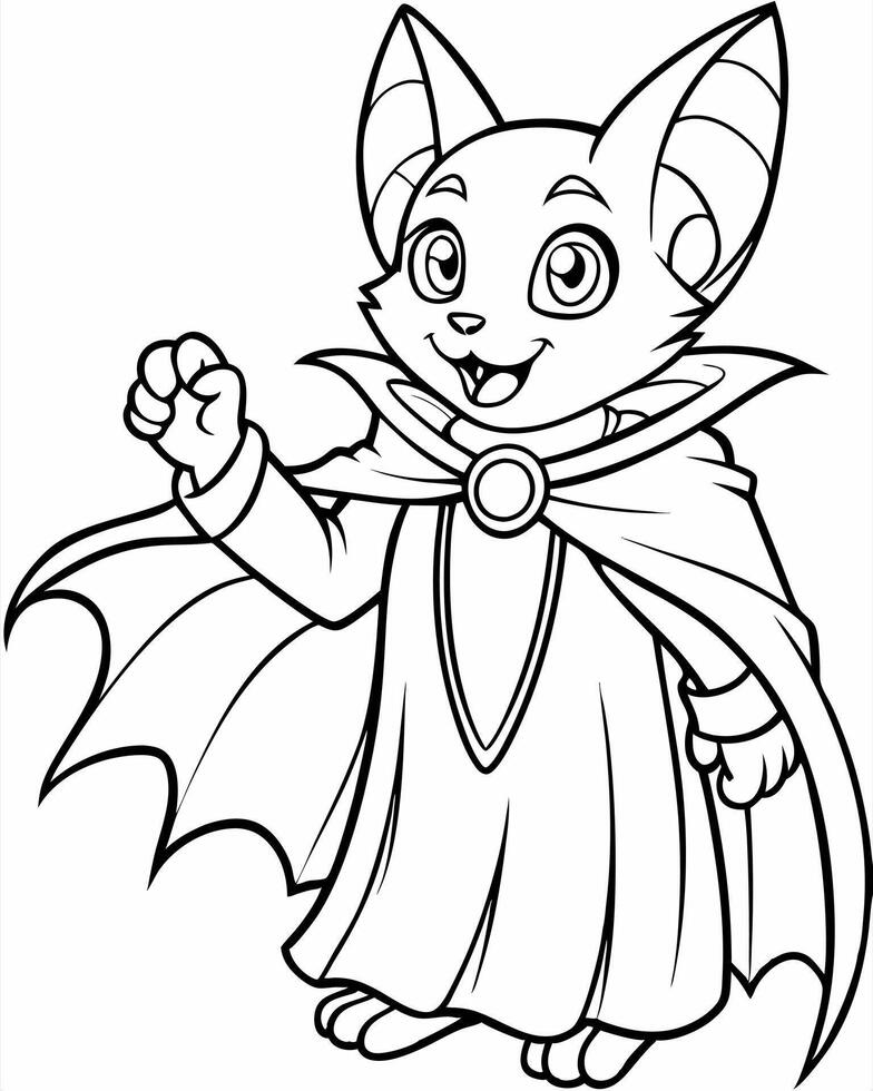 anime style, cute, more details, well-drawn, full-length, a bat in a wizards robe, casting a spell, vector