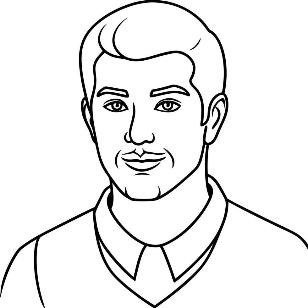man, illustration line art vector