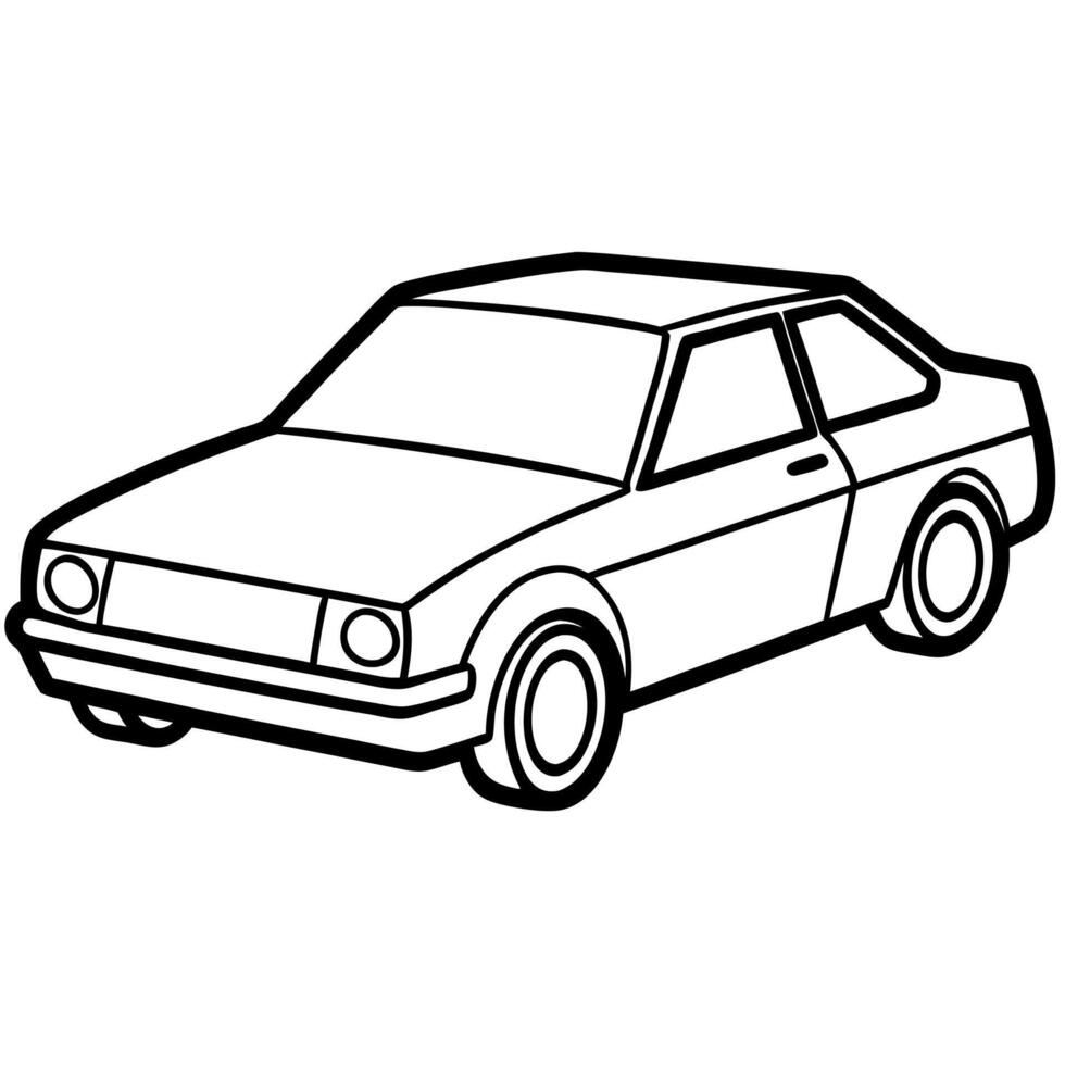 car 34, illustration line art vector