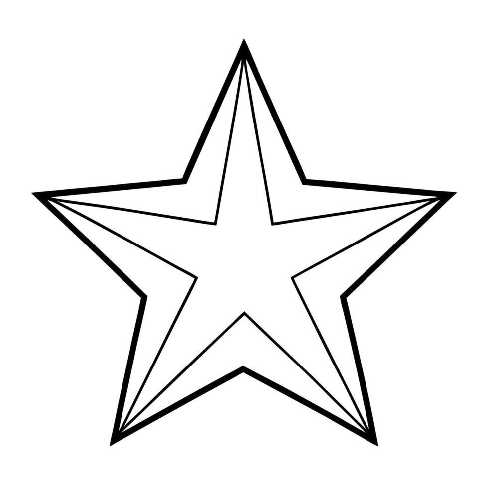 star, illustration line art vector
