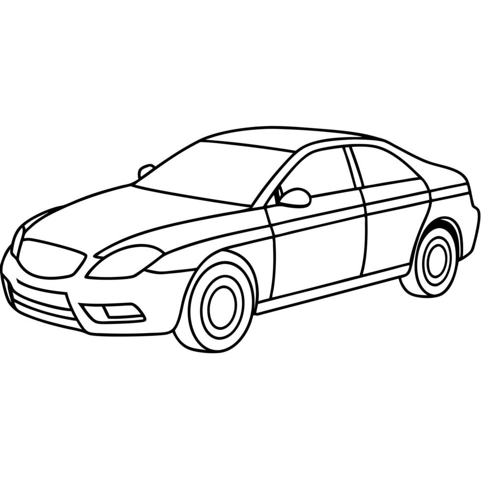continuous single line drawing of car line art illustration, illustration line art vector