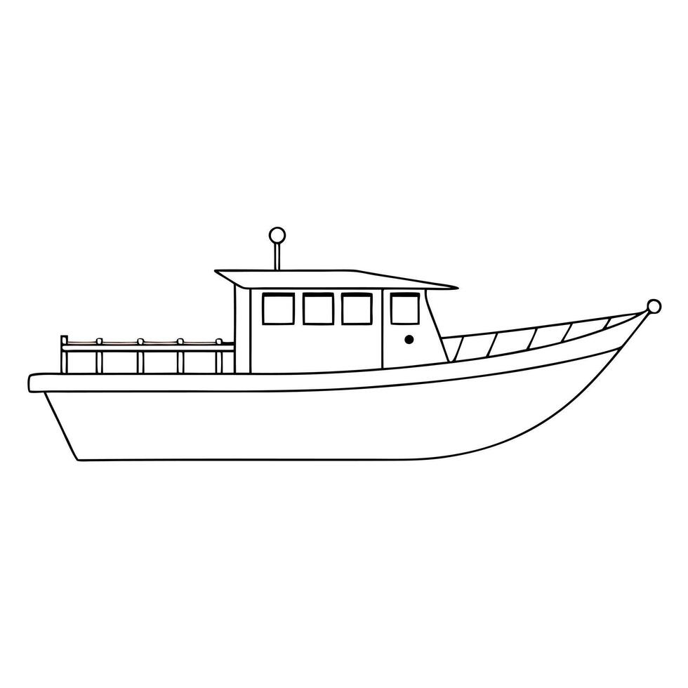 sapboat icon minimalistic, illustration line art vector